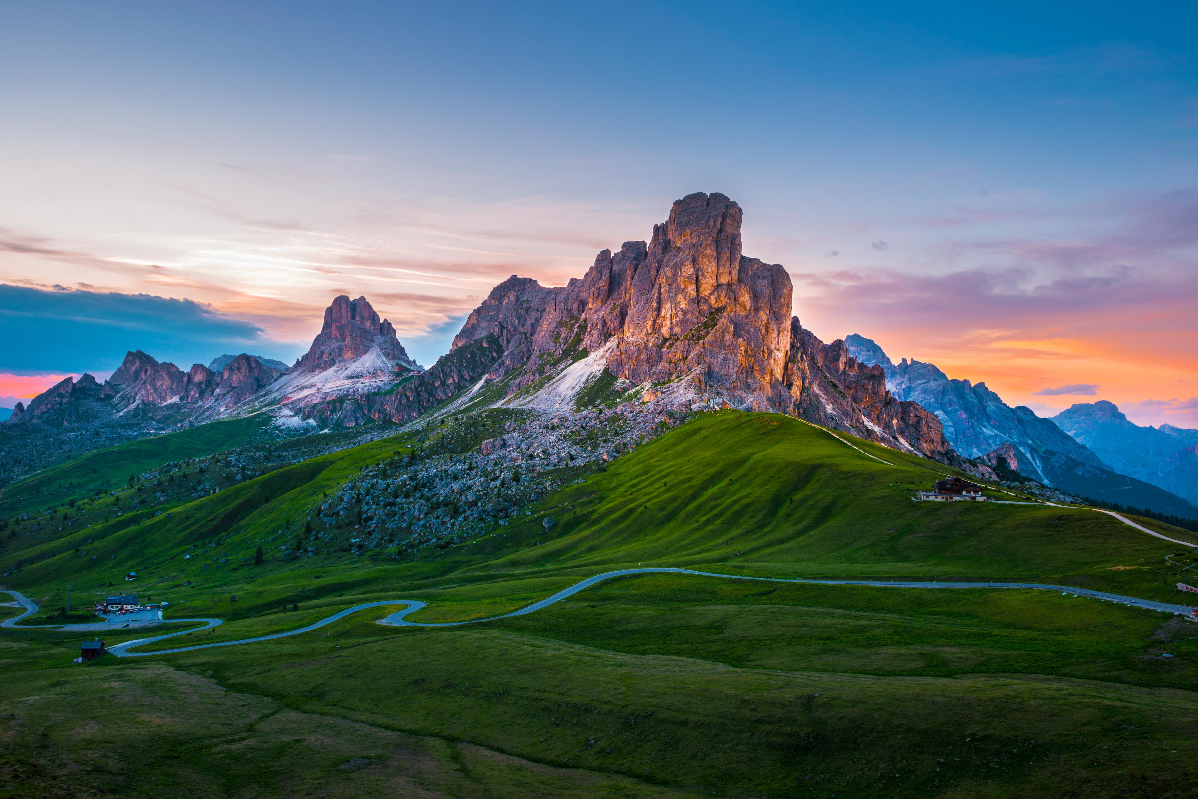 dolomites-mountains-at-sunset