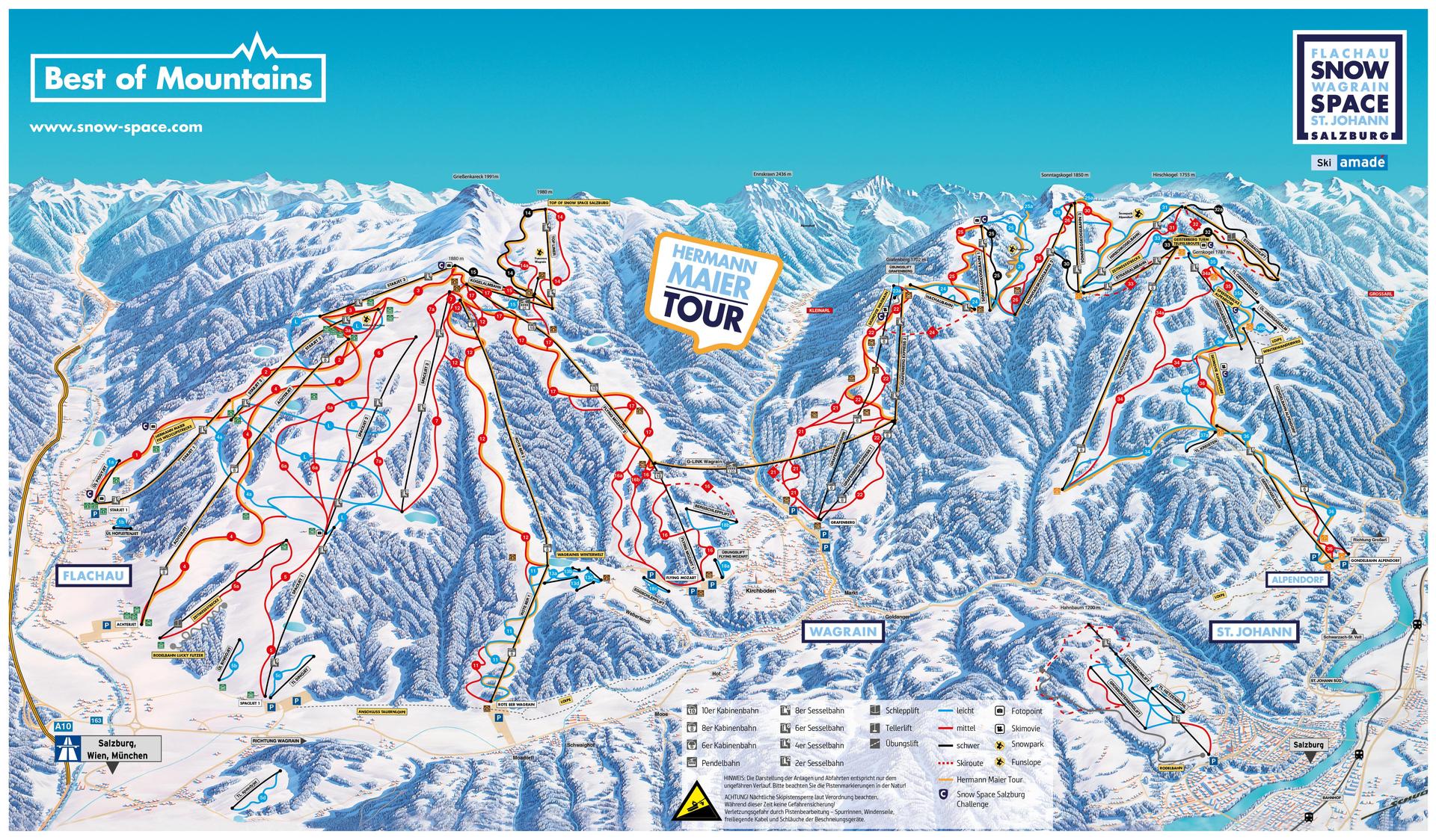 Wagrain ski map