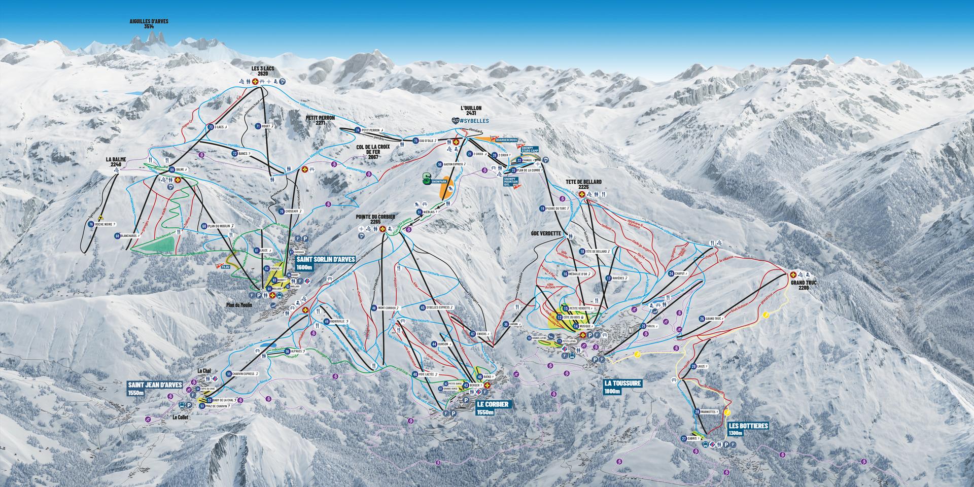 Saint-Jean-dArves ski map