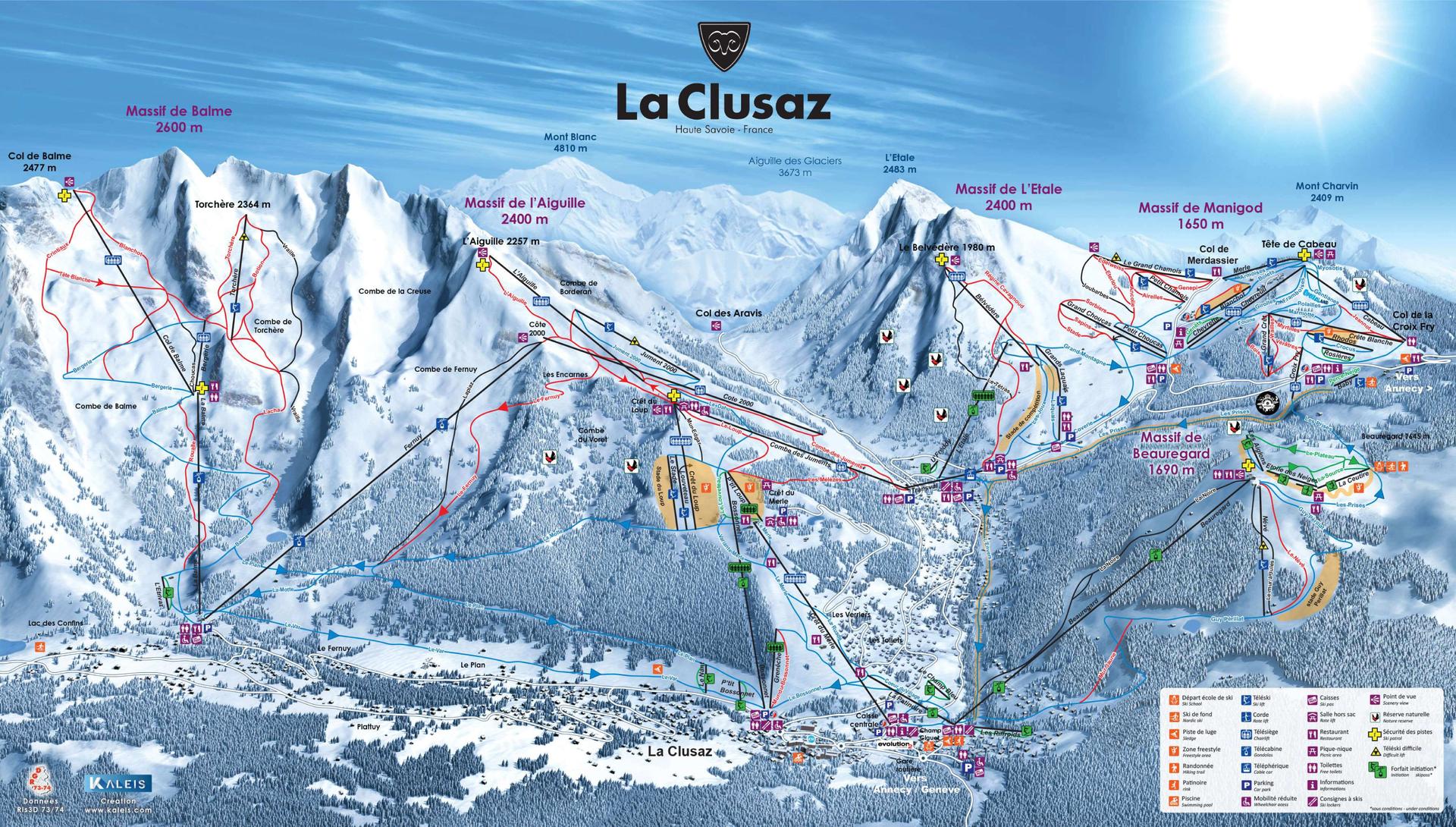 Manigod ski map
