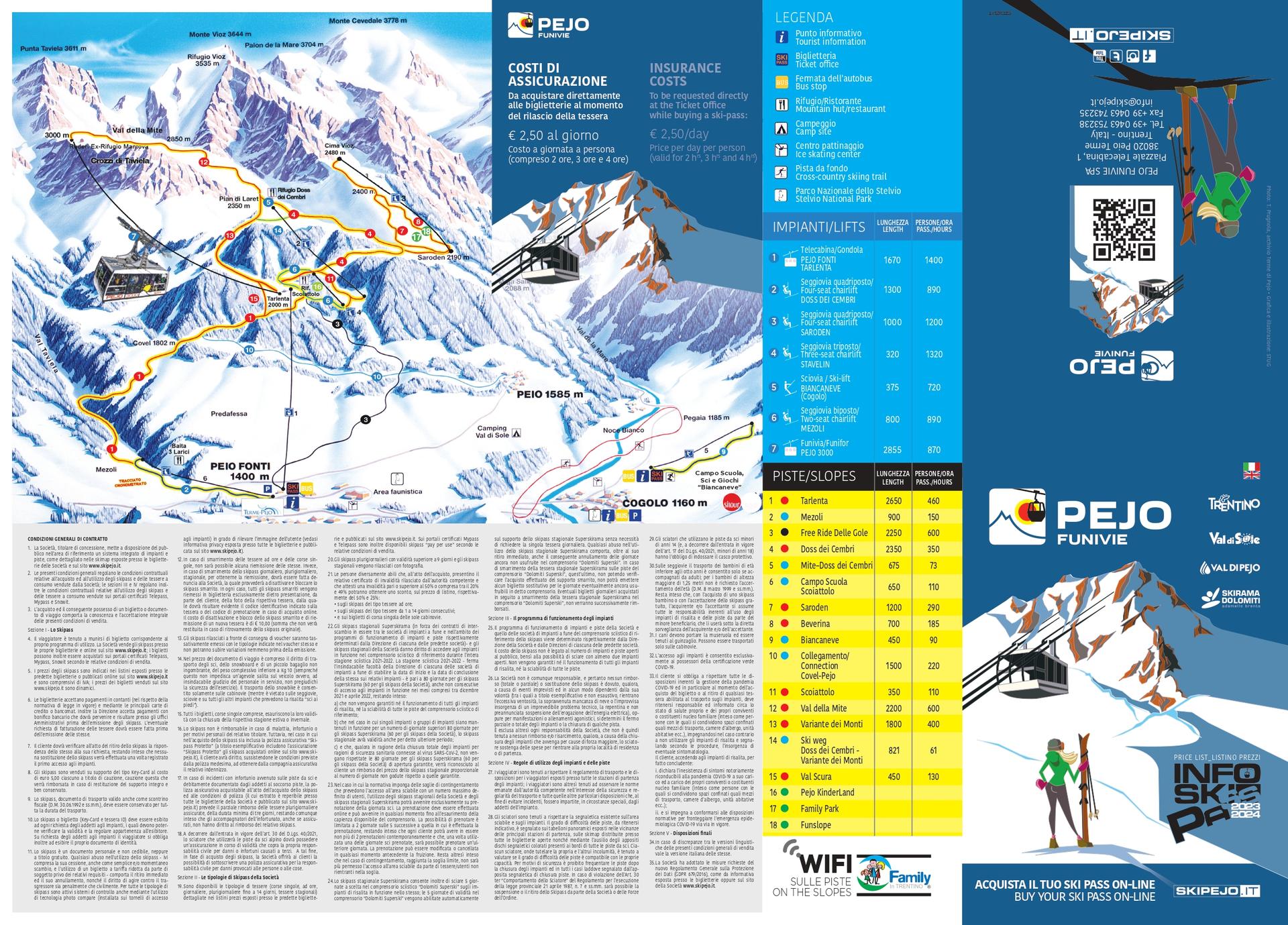 Pejo 3000 ski map